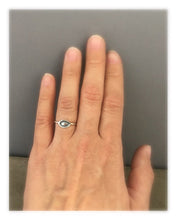 Load image into Gallery viewer, delicate sterling silver eye ring
