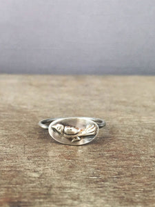 delicate sterling silver Bird ring
