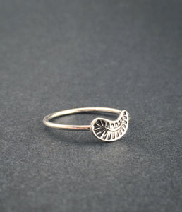 Bent Feather ring