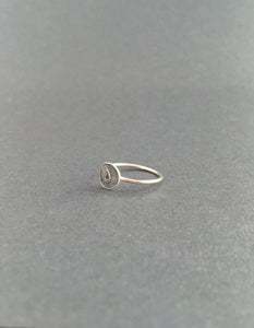 Silver teardrop ring
