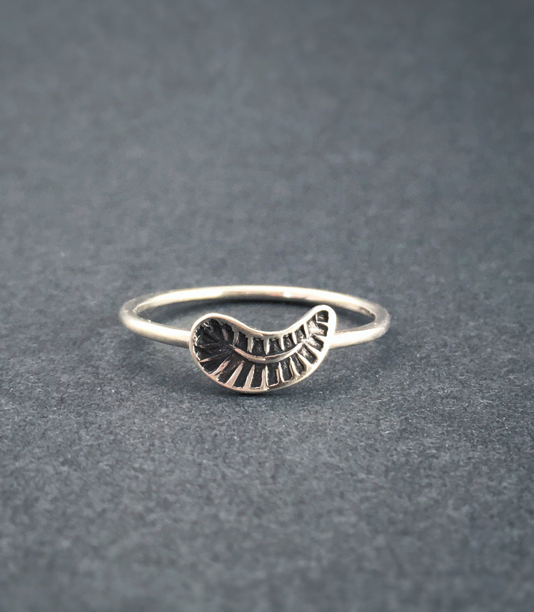 Bent Feather ring