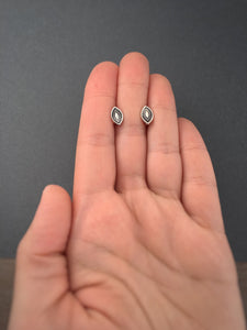 Sterling silver eye stud earrings