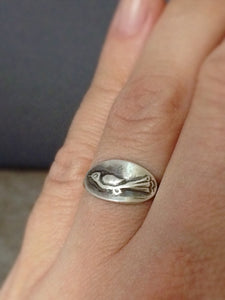 delicate sterling silver Bird ring