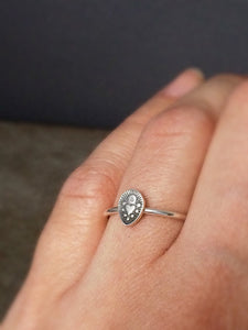 Delicate Sacred Heart ring