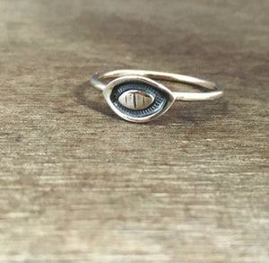 sterling silver eye ring