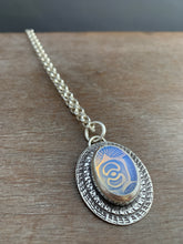 Load image into Gallery viewer, Opalite glass double moon pendant
