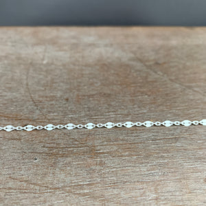 Add a chain to a necklace, small sparkly 2.6mm sequin sterling chain
