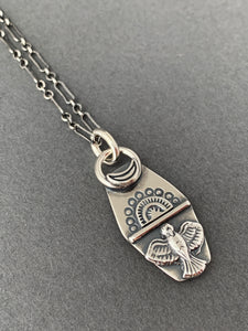 Sterling silver bird pendant
