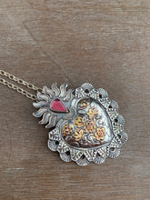 Load image into Gallery viewer, Garnet Sacred Heart pendant
