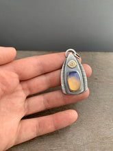 Load image into Gallery viewer, Opalite glass with 24k gold keum boo pendant
