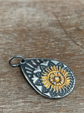 Load image into Gallery viewer, Small keum boo gold and silver pendant
