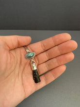 Load image into Gallery viewer, Labradorite and black tourmaline crystal necklace
