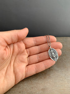 Sterling silver three dot pendant