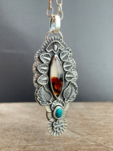 Load image into Gallery viewer, Montana agate elaborate pendant
