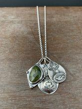 Load image into Gallery viewer, Green Sapphire, Bear, Bee, and Bird charms
