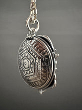Load image into Gallery viewer, Dark Ruby/sapphire flame double sided medallion
