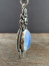 Load image into Gallery viewer, Opalite glass moon pendant
