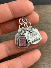 Load image into Gallery viewer, Home is where the heart is tourmaline charm set
