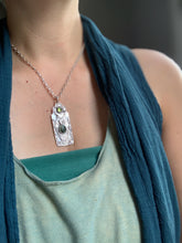 Load image into Gallery viewer, Owl pendant #7 - Peruvian Opal and Peridot
