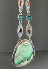 Load image into Gallery viewer, Large variscite shield necklace.
