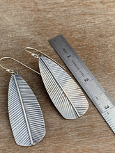 Load image into Gallery viewer, Large Stamped silver earrings
