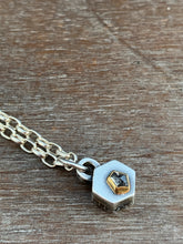 Load image into Gallery viewer, Tiny hexagon diamond pendant
