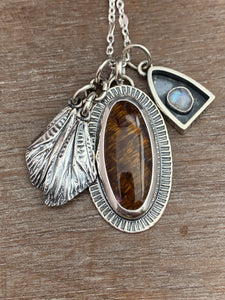Melody stone, Cicada wings, and Moonstone charms