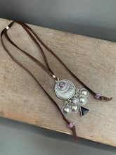 Load image into Gallery viewer, Moon pendant with handmade bells
