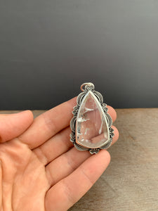 Large Quartz pendant with 34” chain as requested