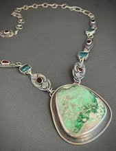 Load image into Gallery viewer, Large variscite shield necklace.
