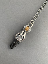 Load image into Gallery viewer, Rutilated quartz and black tourmaline crystal necklace
