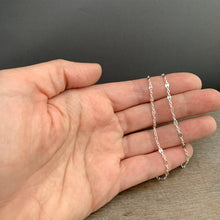 Load image into Gallery viewer, Add a chain to a necklace, small sparkly 2.6mm sequin sterling chain
