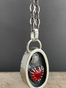 Our lady of Guadalupe and sacred heart necklace