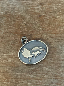 Lion and the lamb pendant