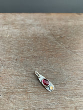 Load image into Gallery viewer, Tiny Garnet Charm with 24k Keum Boo
