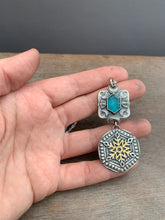 Load image into Gallery viewer, Frosty Apatite Snowflake Pendant
