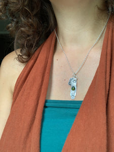 Tourmaline charm necklace set