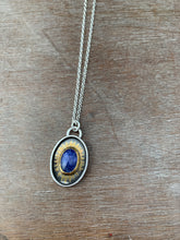 Load image into Gallery viewer, Tanzanite and gold pendant
