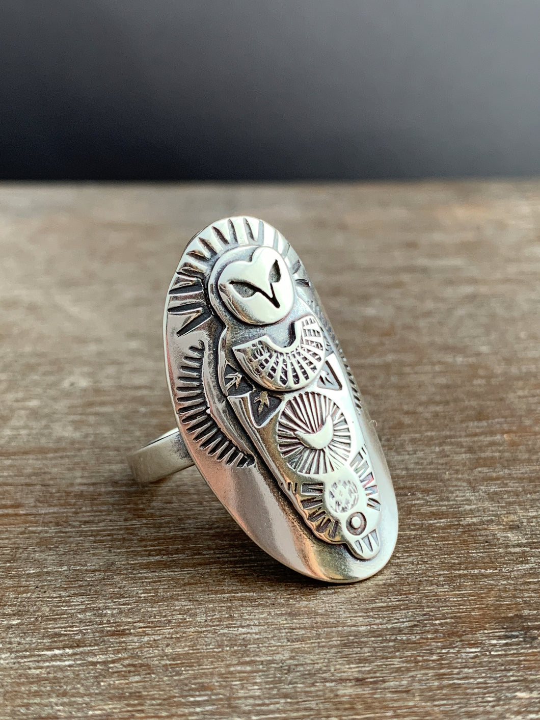 Size 8.5 owl ring