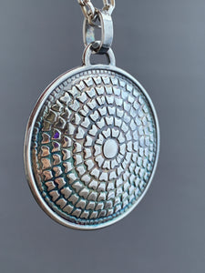 Silver fish parable pendant