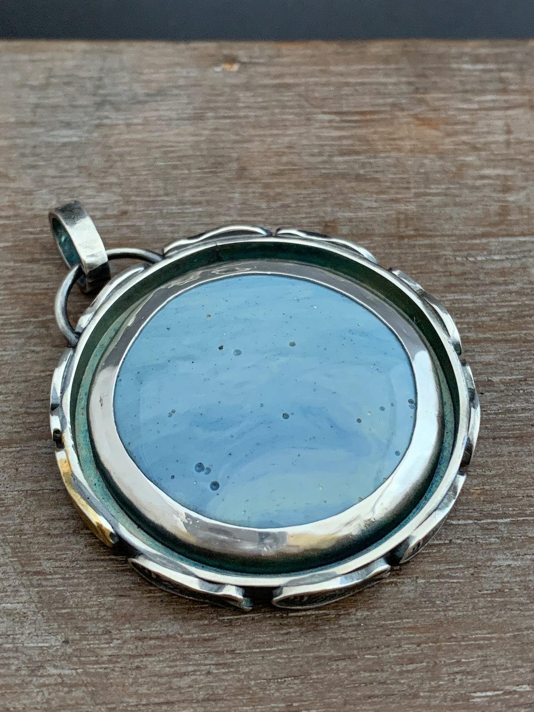 Leland blue fish parable pendant