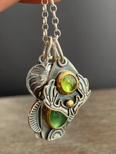 Load image into Gallery viewer, Serpentine and Peridot Charm Collection Set in 22k gold
