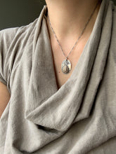 Load image into Gallery viewer, Sterling silver and bronze drop eye pendant
