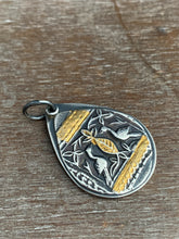 Load image into Gallery viewer, Small keum boo gold and silver pendant #4
