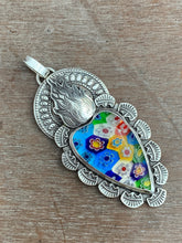 Load image into Gallery viewer, Millefiori Sacred Heart pendant
