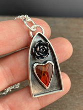 Load image into Gallery viewer, Rosarita and Cast Succulent Sacred Heart Pendant
