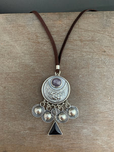 Moon pendant with handmade bells