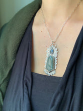 Load image into Gallery viewer, Polychrome jasper and labradorite pendant

