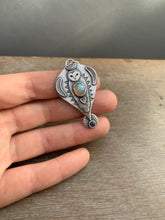 Load image into Gallery viewer, Owl pendant - labradorite and iolite
