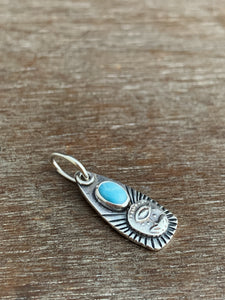 Larimar flower charm